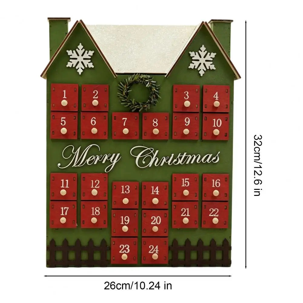 Refillable Wooden House Advent Calendar