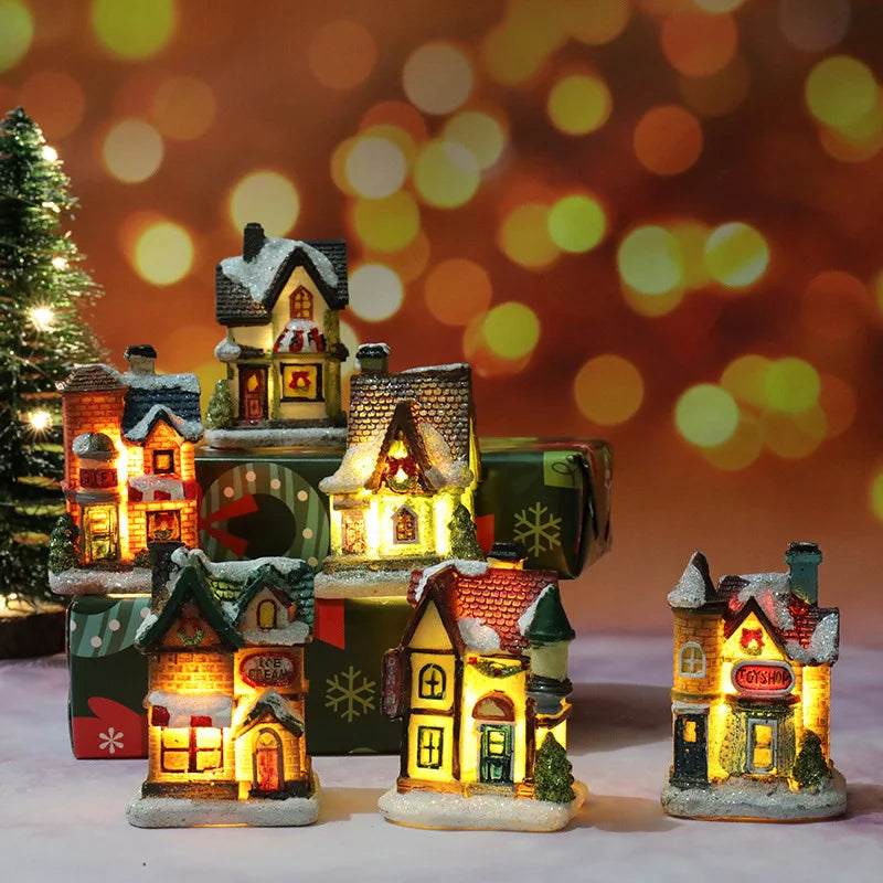 LED Christmas Village House