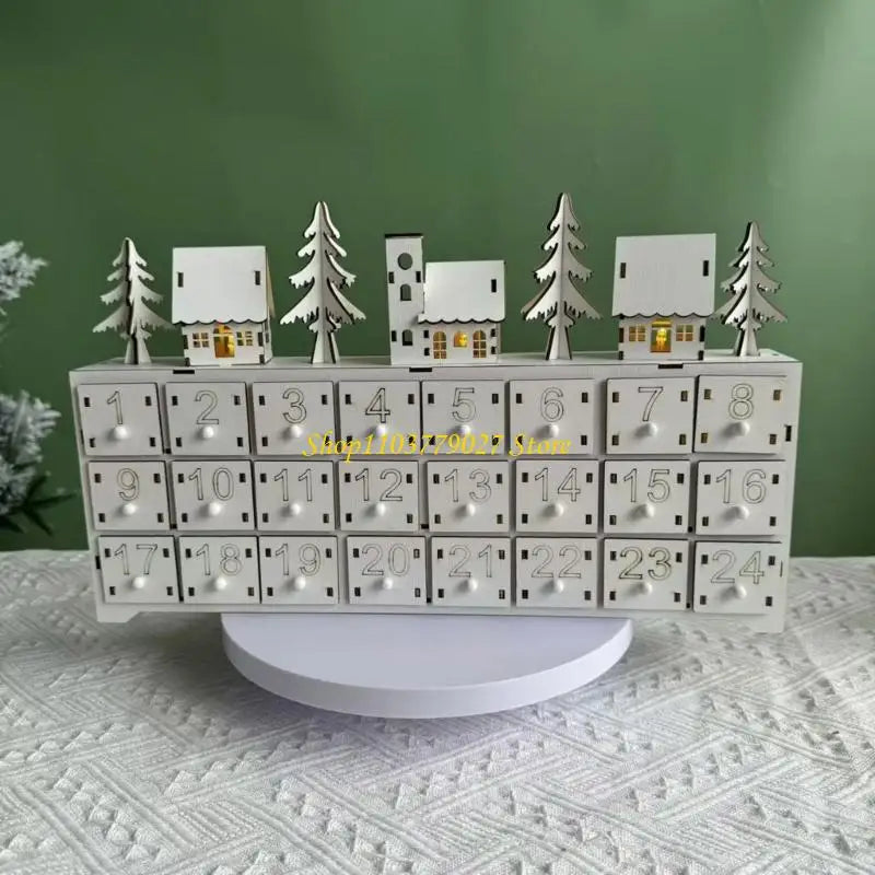 LED Wooden Advent Calendar – 24 Days