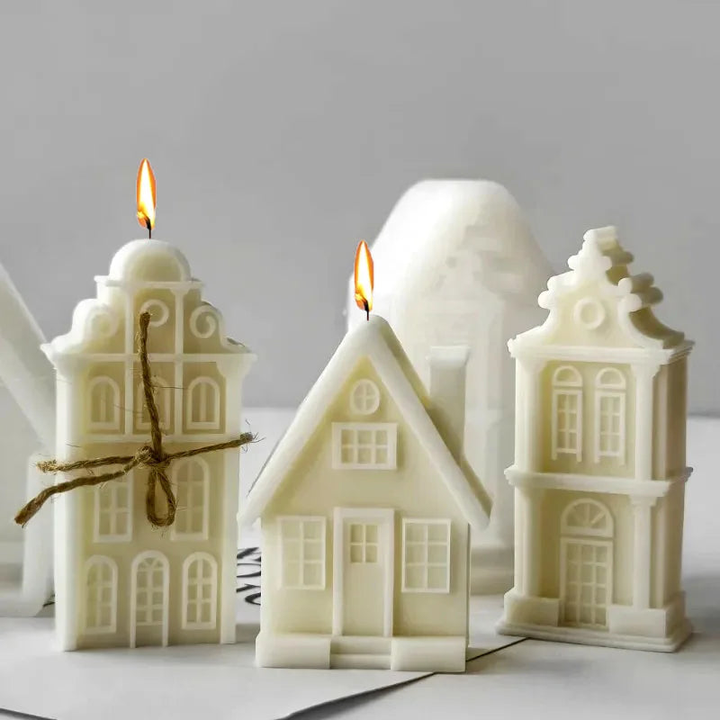 Christmas House Silicone Candle Mould