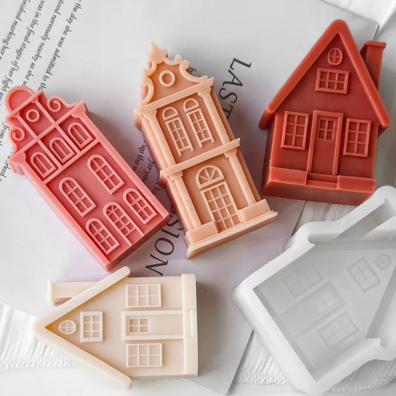 Christmas House Silicone Candle Mould