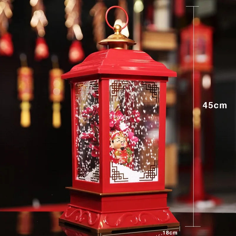 Musical Christmas Snow Lantern