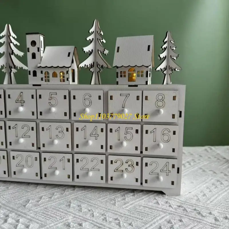 LED Wooden Advent Calendar – 24 Days