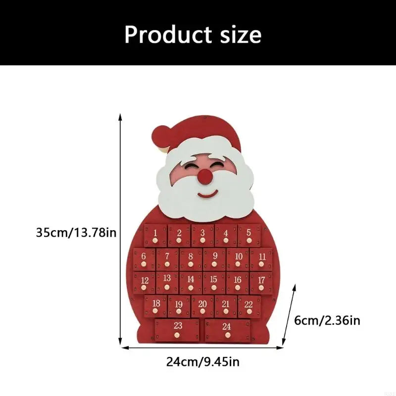 Wooden Advent Calendar with 24 Drawers