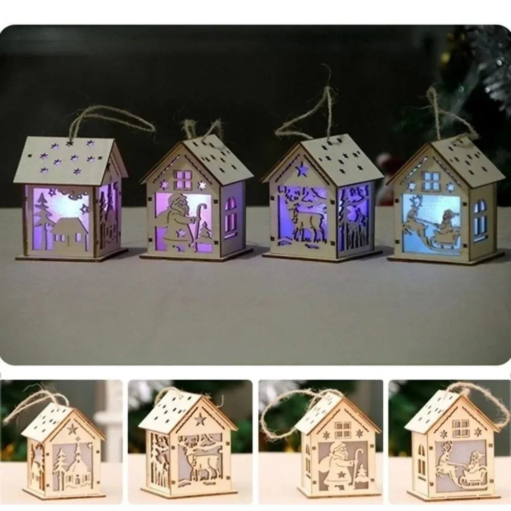 LED Wooden Christmas Cabin