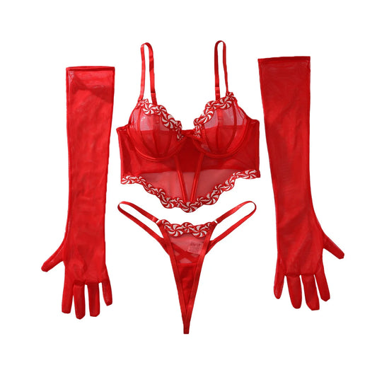 Women Sexy See Through Erotic Set Thin Lingerie Bra Thong Set Micro Bikini Party Club Underwear Sexy Costumes