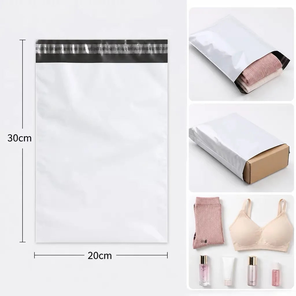Grey and White Mailing Bags – 50 Pack