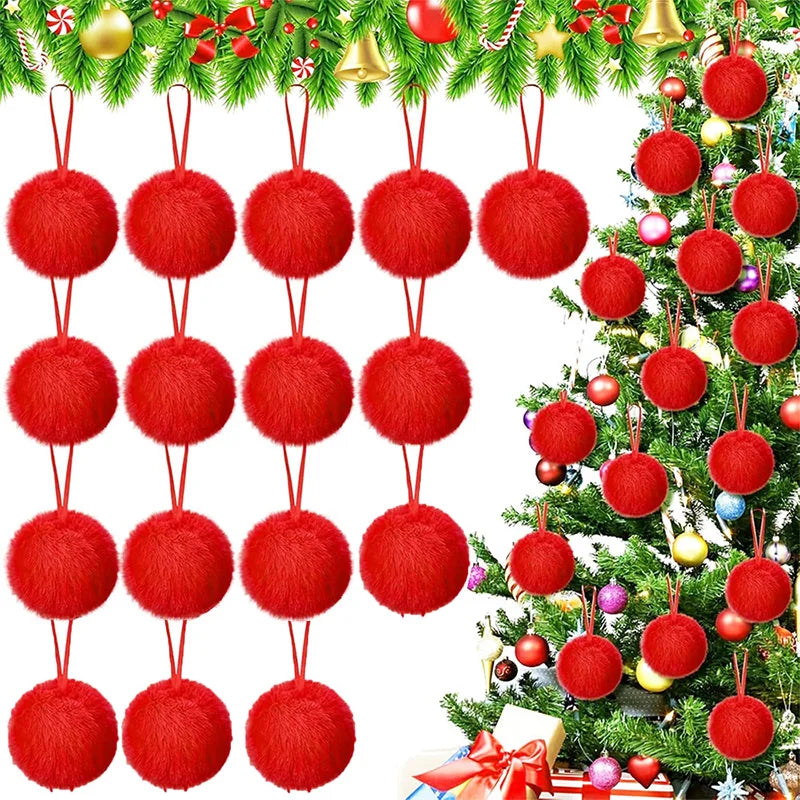 Plush Christmas Baubles – 6 cm