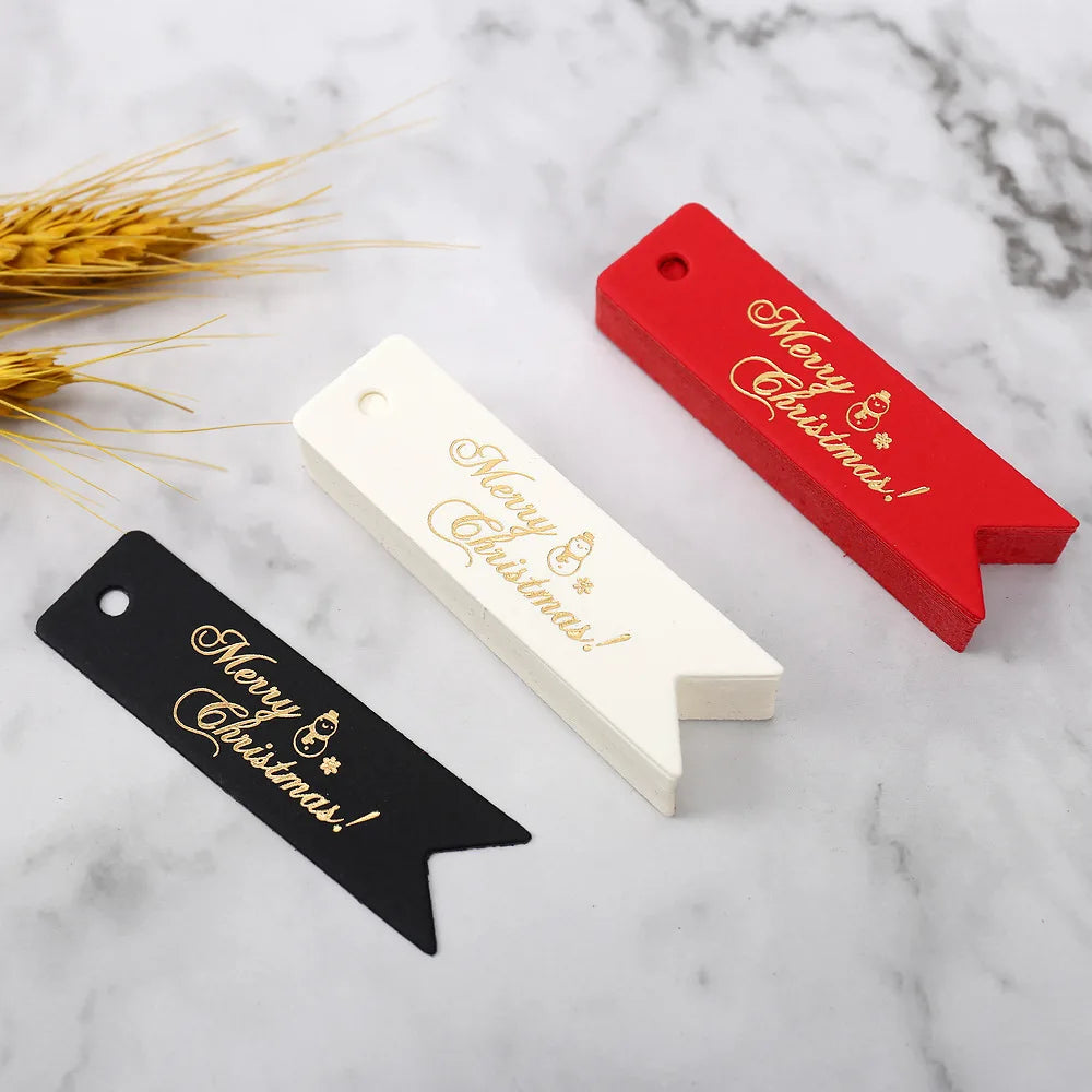 Gold-Print Christmas Gift Tags – 50 Pack