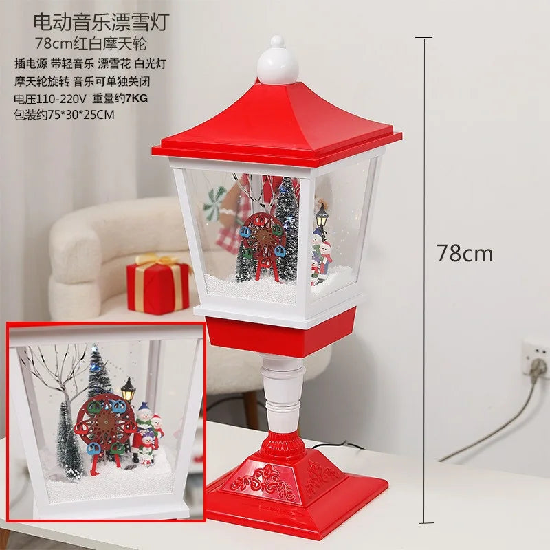 Musical Christmas Snow Lantern