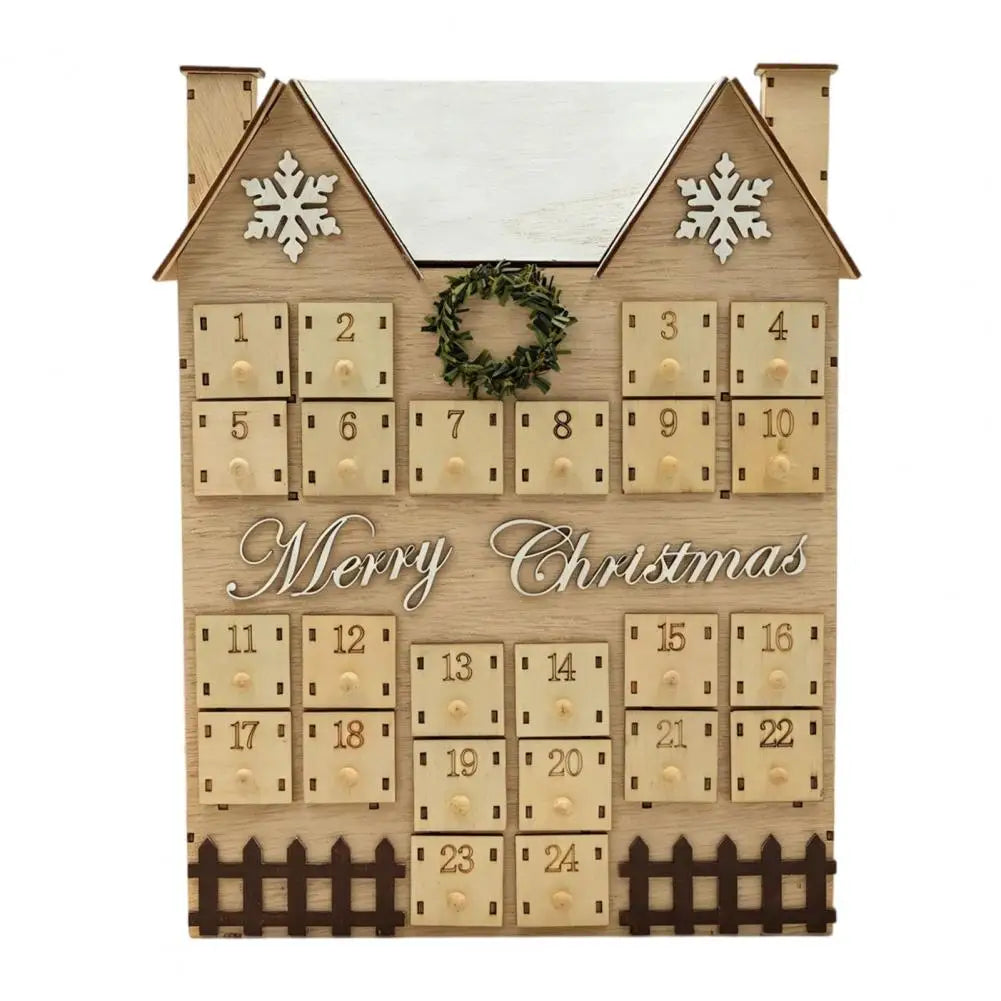 Refillable Wooden House Advent Calendar