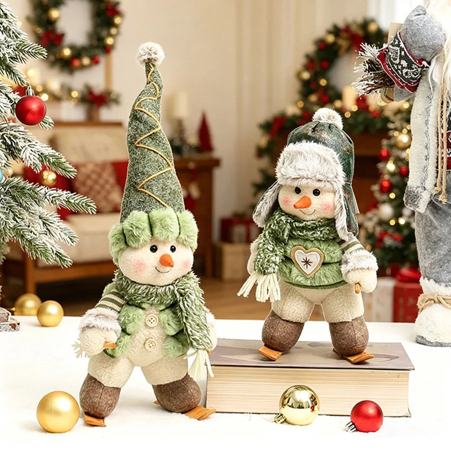Green Christmas Character Figurines