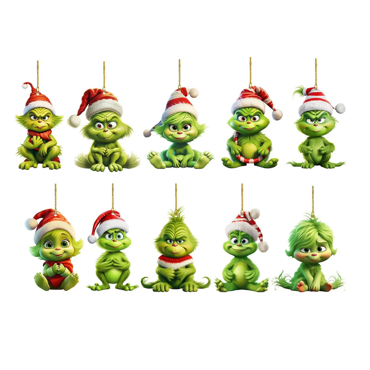 Green Christmas Tree Hanging Decorations