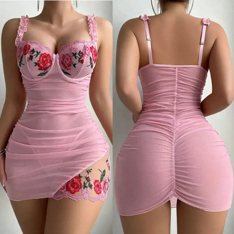 Floral Embroidered Chemise