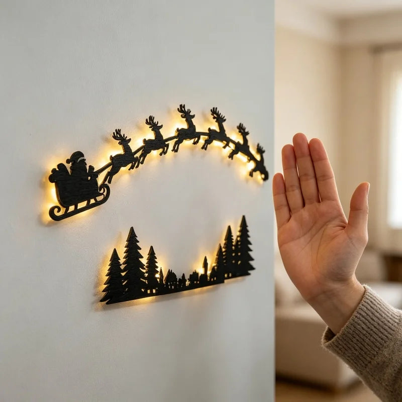 LED Wooden Christmas Door-Frame Sign