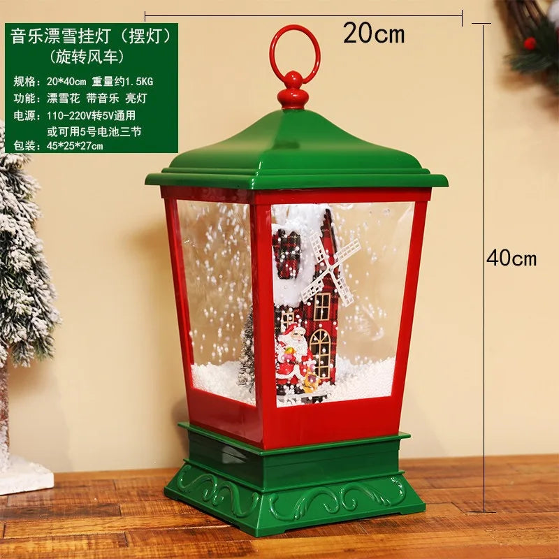 Musical Christmas Snow Lantern