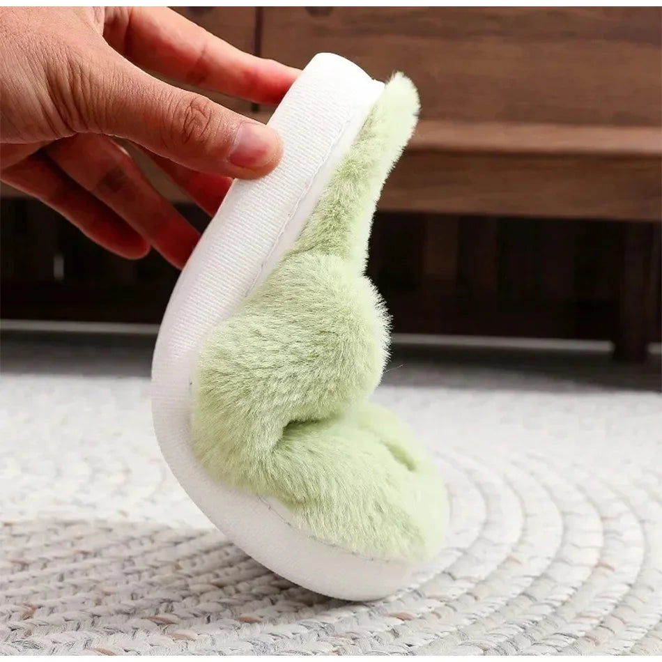 Green Furry Slippers