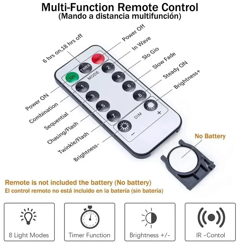 USB LED Curtain Lights with Remote Control