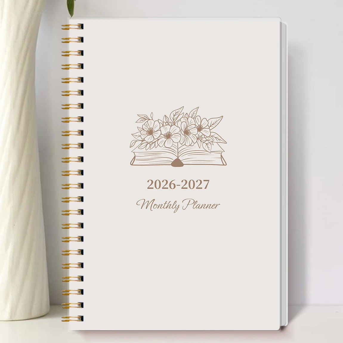 1PC A5 Two year calendar book Weekly & Monthly Planner –  Spiral Organizer with Calendar & Notes, School & Office Supplies