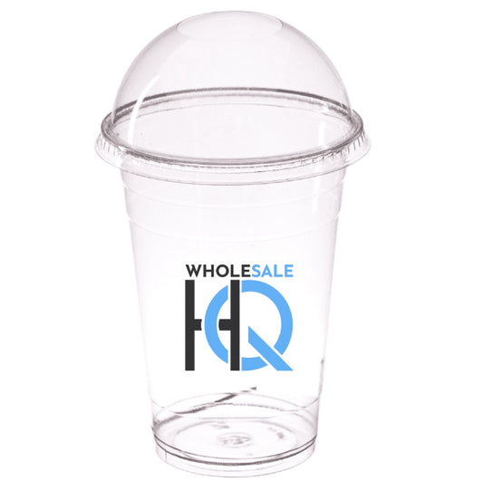 Branded Pet Cup with Dome/Flat Lid from 0.08p each
