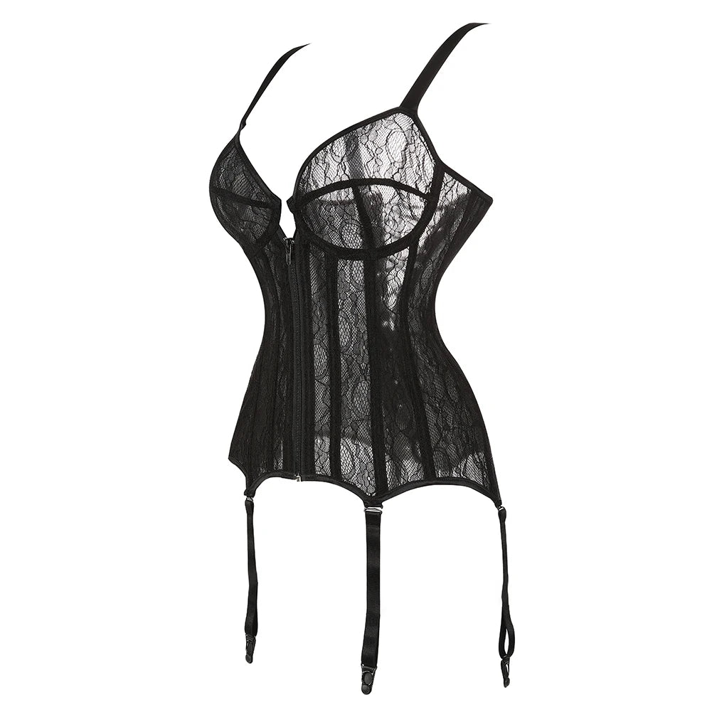 Black Lace Overbust Corset