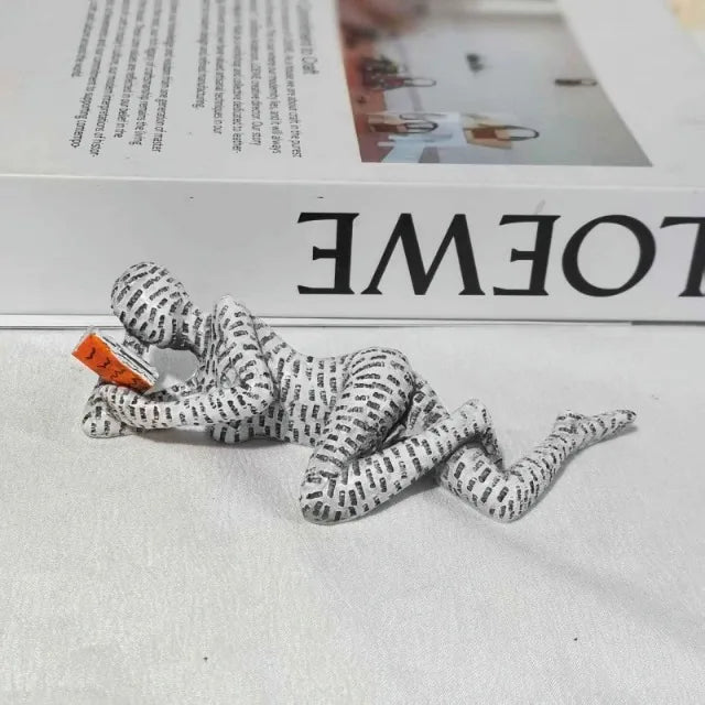 Reading Figure Resin Statue