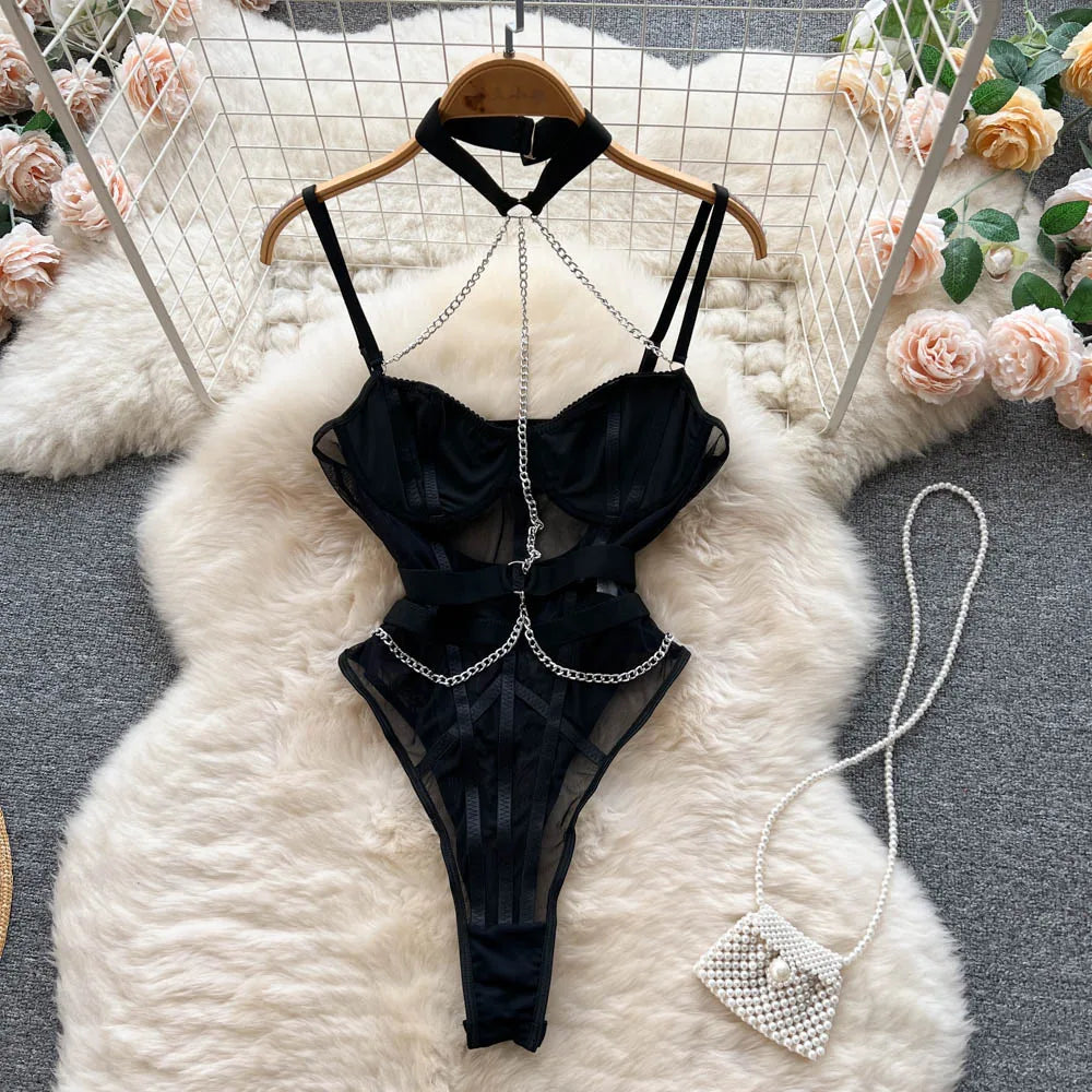 Leopard-Print Backless Bodysuit