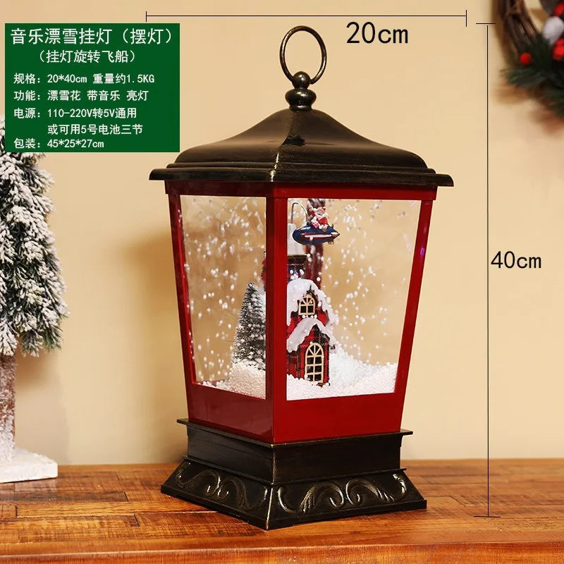 Musical Christmas Snow Lantern