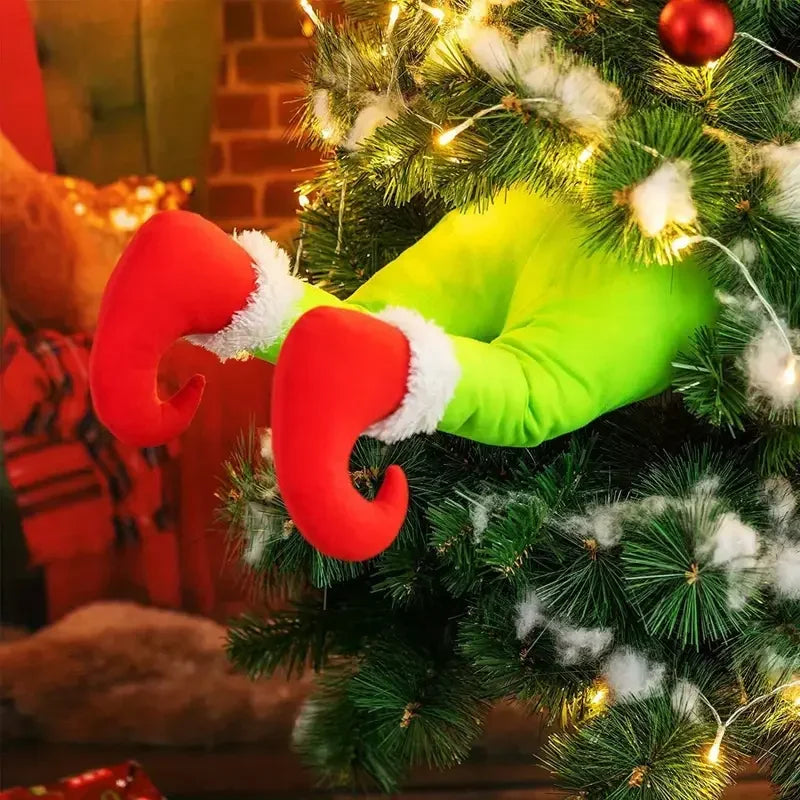 Santa and Elf Legs Hanging Decoration