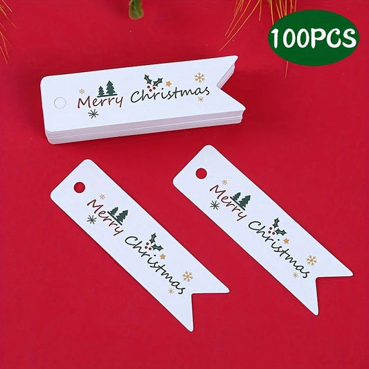 Christmas Gift Tags with String – 100 Pack