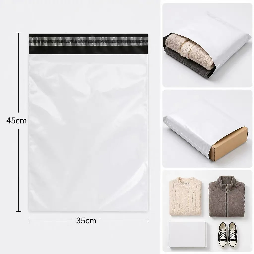 Grey and White Mailing Bags – 50 Pack