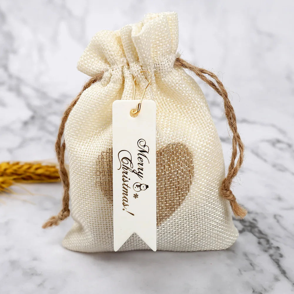 Gold-Print Christmas Gift Tags – 50 Pack