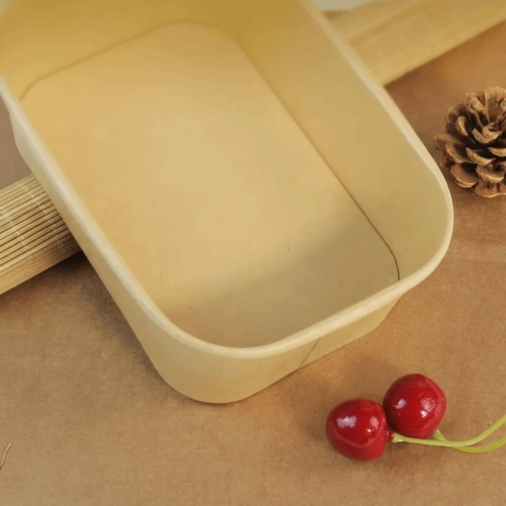 Square Kraft Food Boxes with Lids – 10 Pack