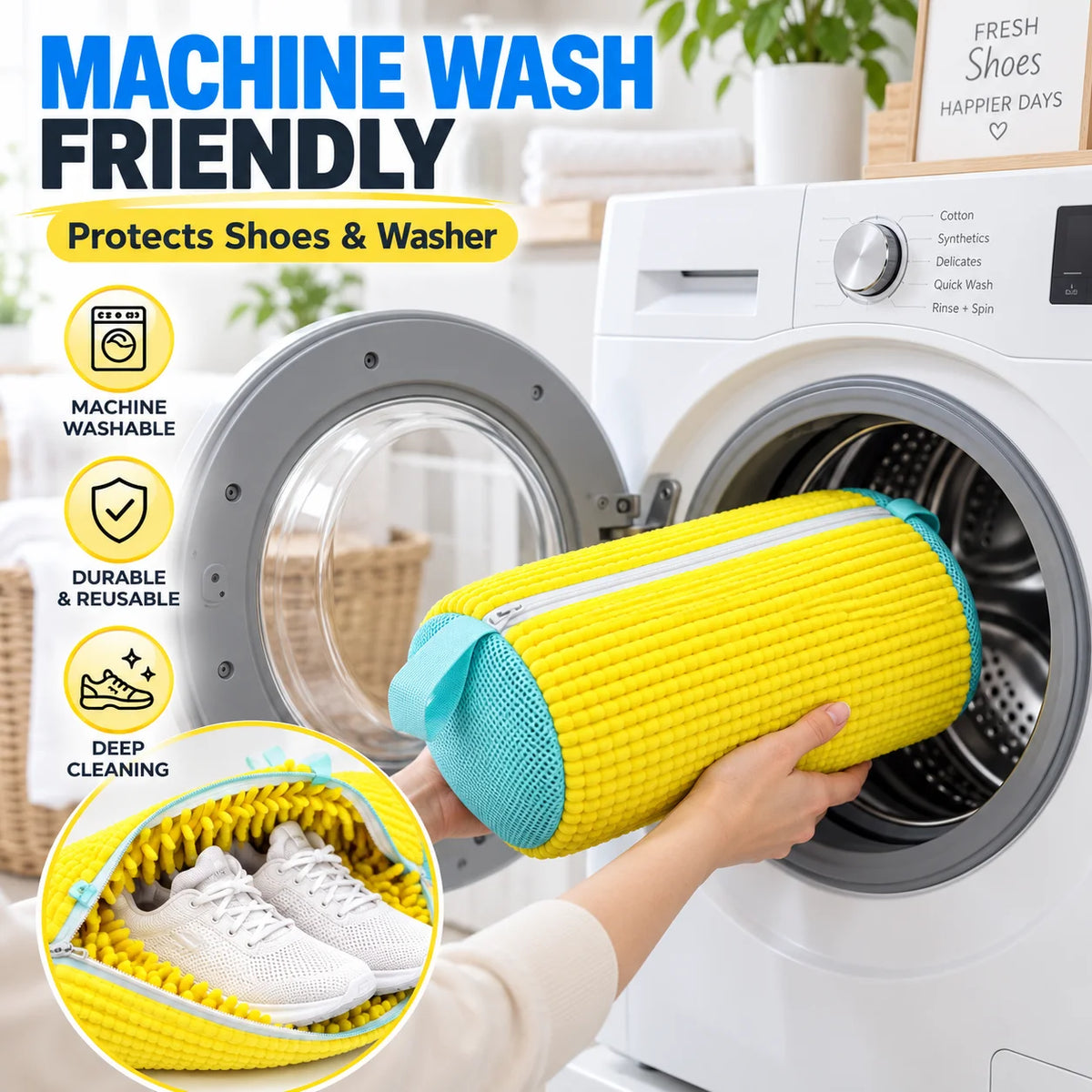 Padded Shoe Washing Bag