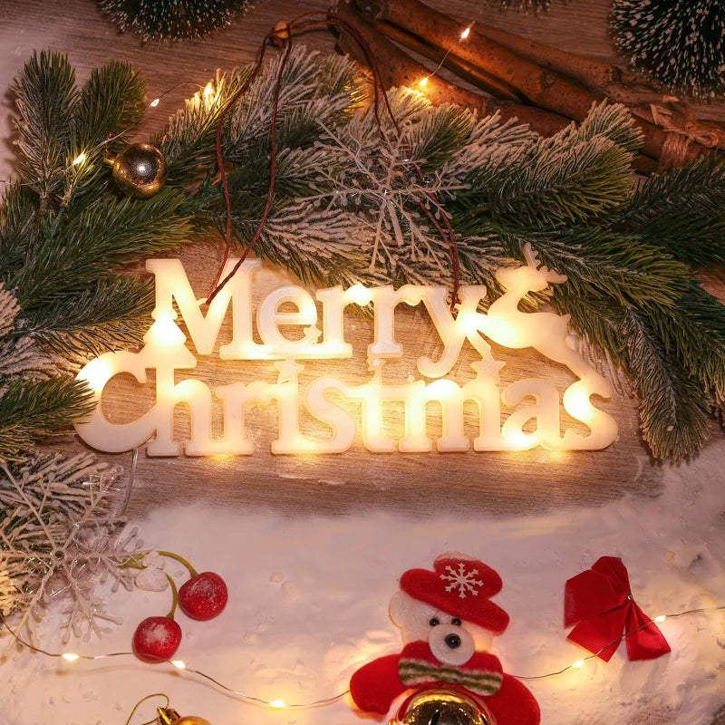 Merry Christmas LED Hanging Sign