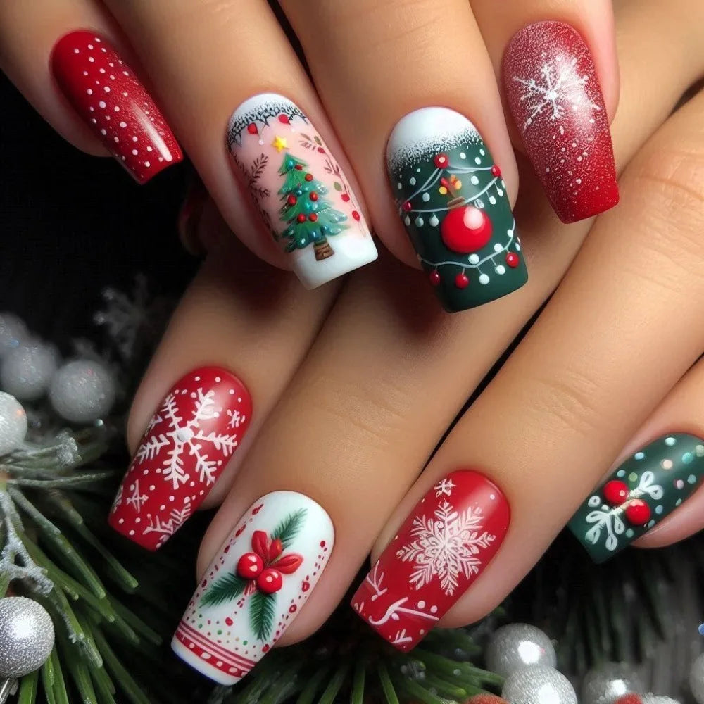 Christmas Press-On Nails
