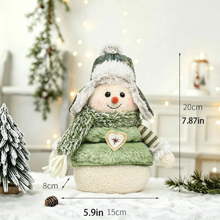 Green Christmas Character Figurines