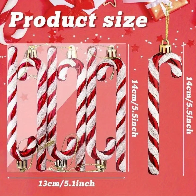 Acrylic Candy Cane Hanging Decorations