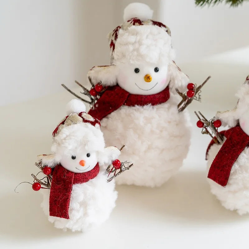 Knitted Plush Snowman Decoration