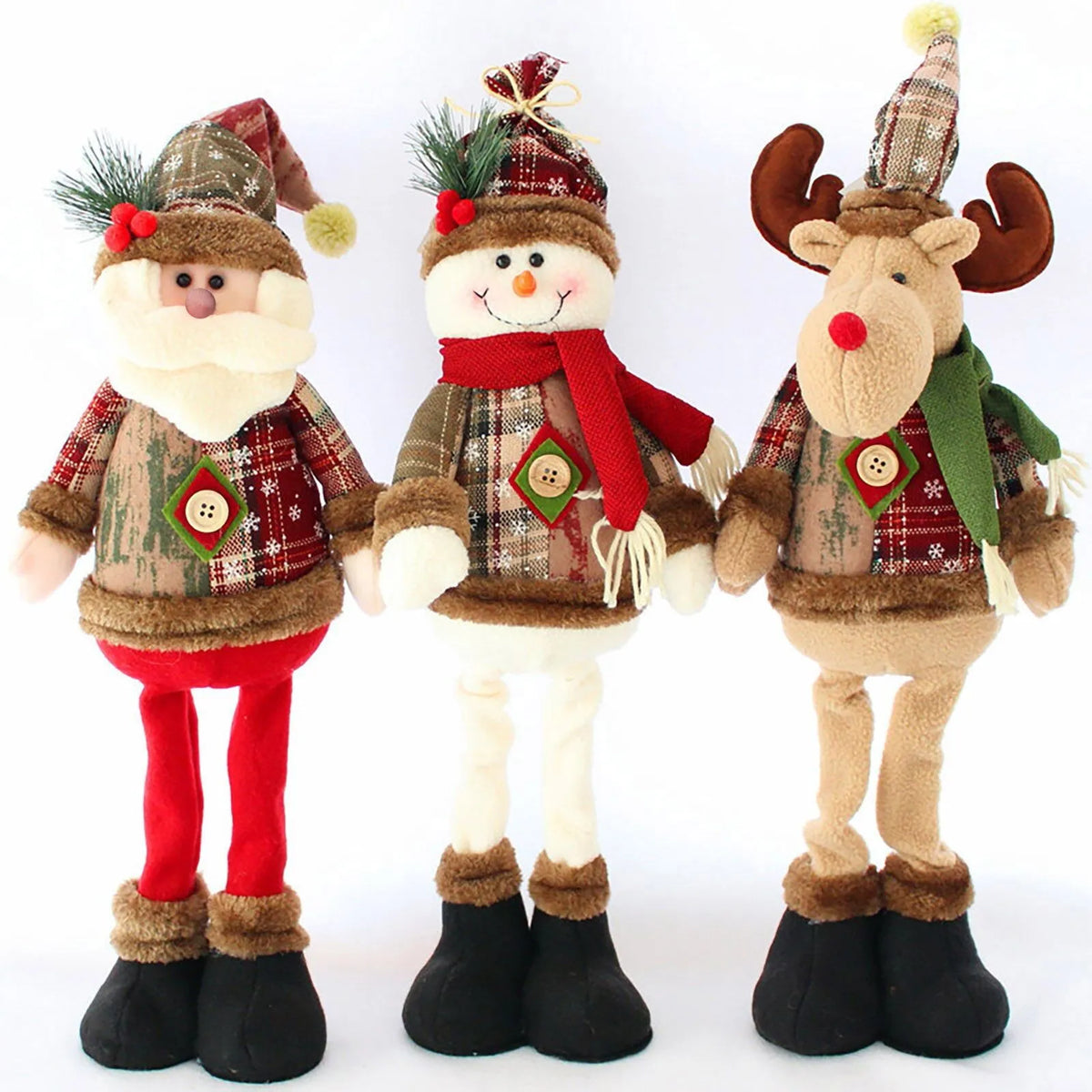 Standing Christmas Character Decorations – 3 Piece Set