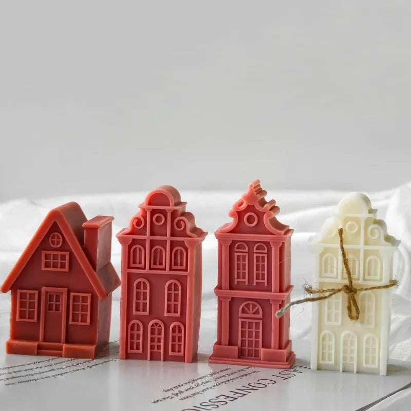 Christmas House Silicone Candle Mould
