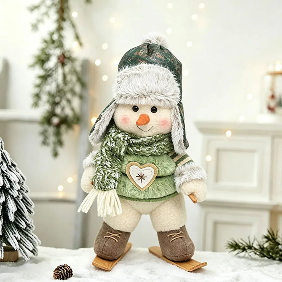 Green Christmas Character Figurines