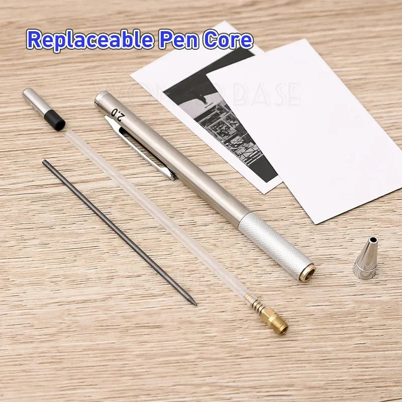0.3 0.5 0.7 0.9 1.3 2.0 3.0mm Full Metal Mechanical Pencil Sketch Art Drawing Painting Propelling Pencil Office School Supply