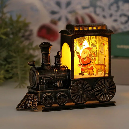 Vintage Train-Style LED Lantern