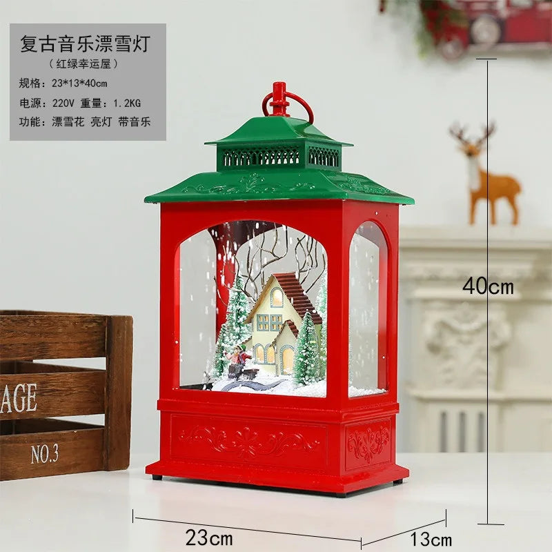 Musical Christmas Snow Lantern