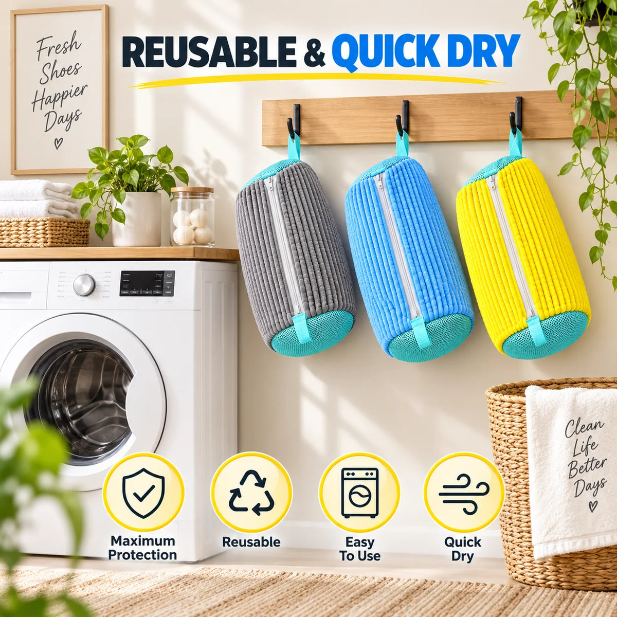 Padded Shoe Washing Bag