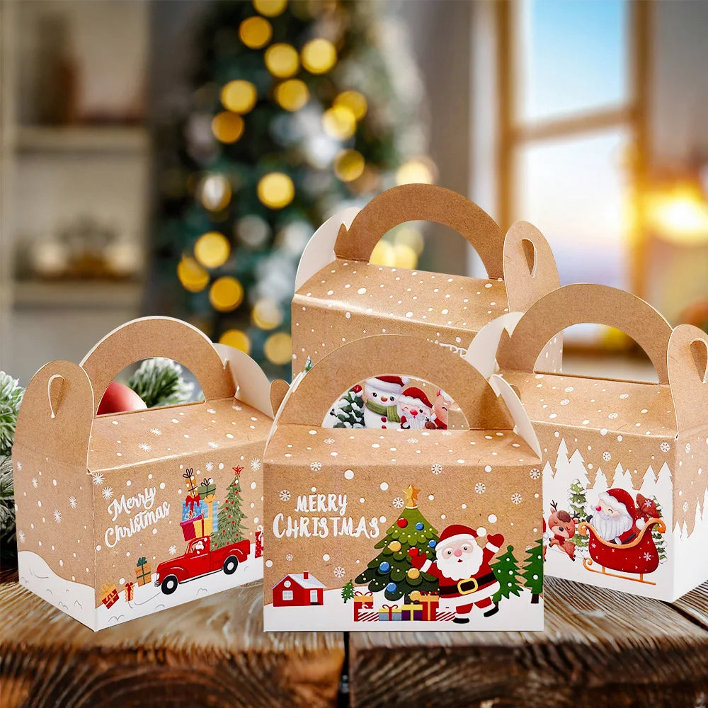 Christmas Kraft Gift Boxes – 24 Pack