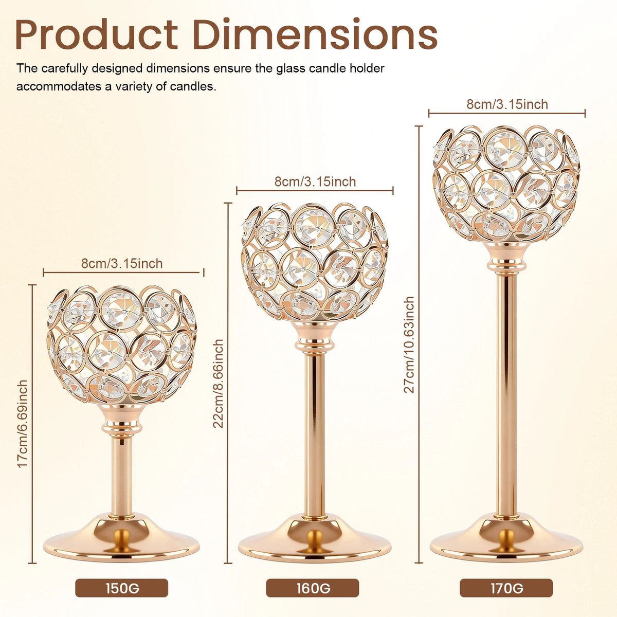 Metal and Glass Tealight Holder