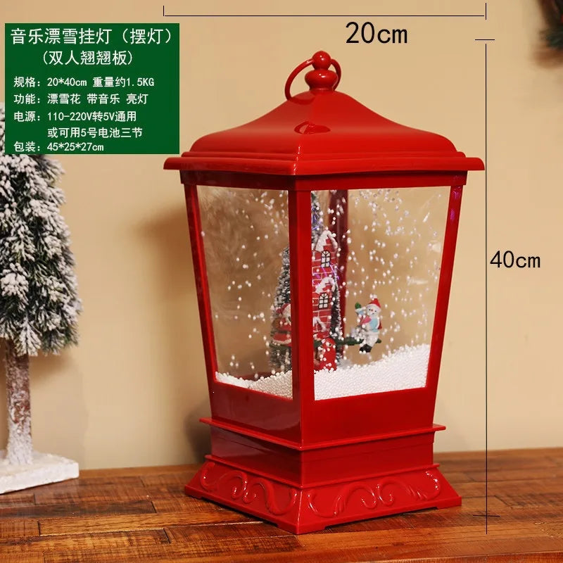 Musical Christmas Snow Lantern