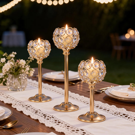 Metal and Glass Tealight Holder